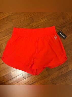 Peloton Women's Bright Red/Orange Athletic Running Shorts